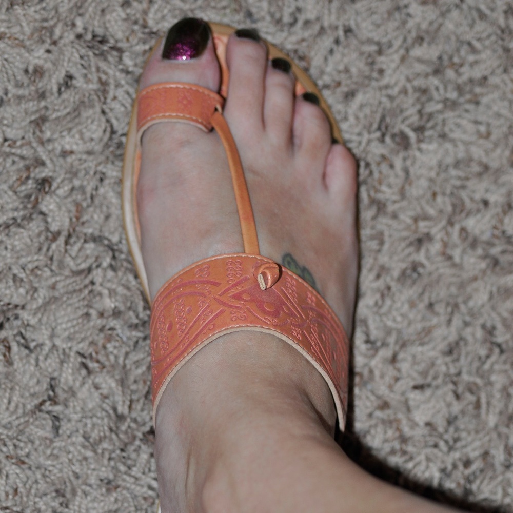 Joseph Griffin Orange Sandals Size 9